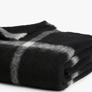 Parachute Black Windowpane Alpaca Throw